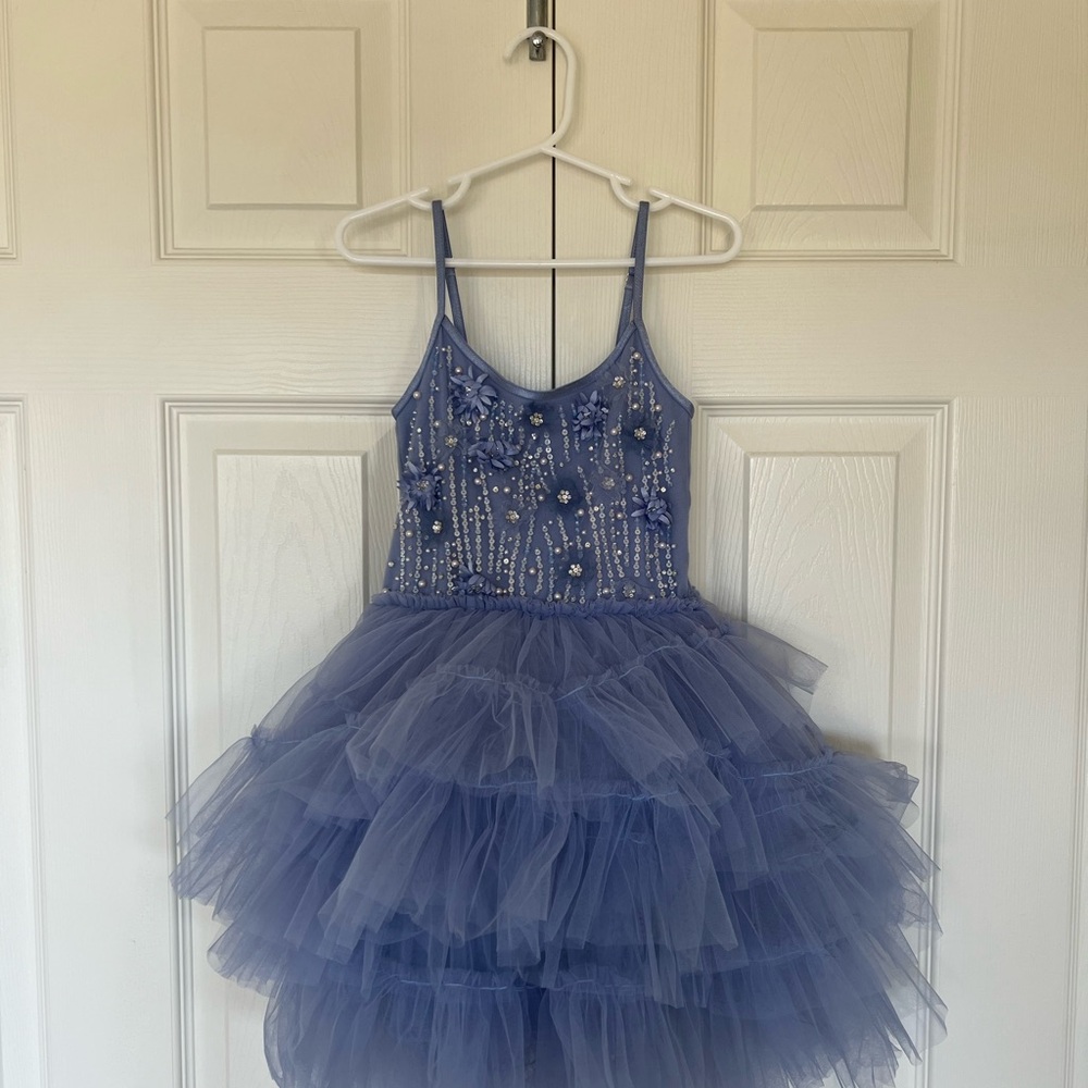 Tutu Du Monde Tulle Dress with Floral Embellishments